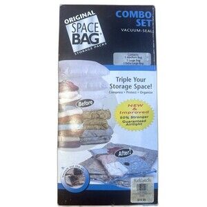 Original Space Bag 3pc Combo Set Vacuum Seal Storage 1 Med 1 Lg 1 XL